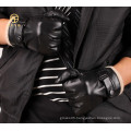 Hot selling mens fashion cashmere lining winter leather gloves